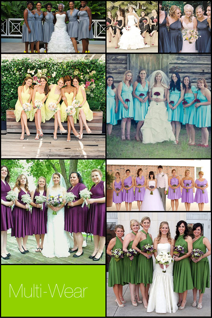 multi wear short bridesmaid dress