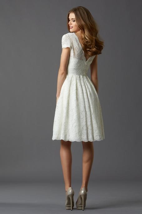 knee length wedding dress