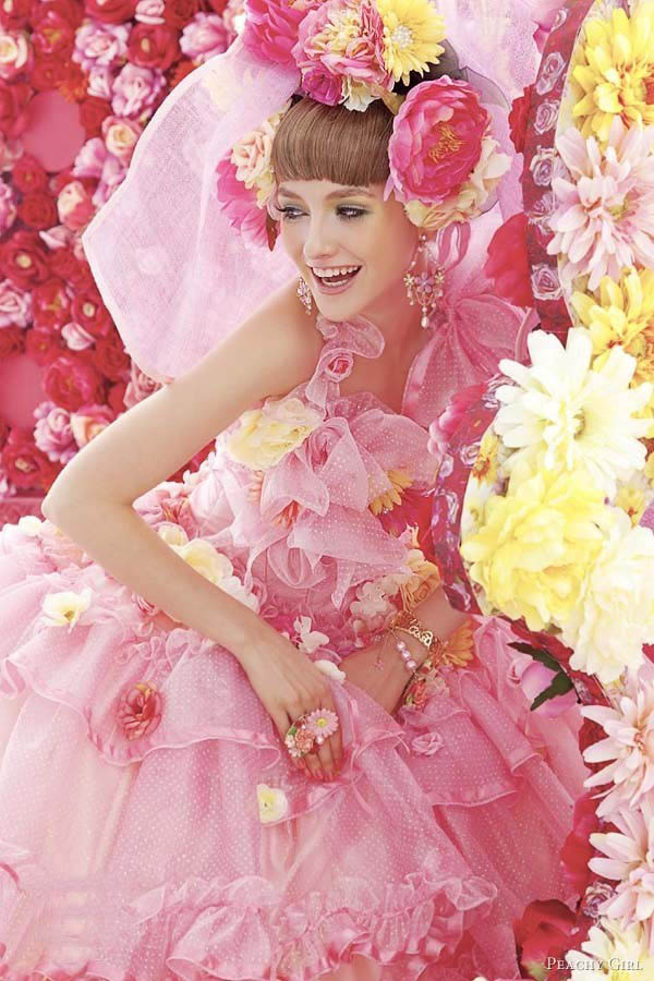 pink wedding dress