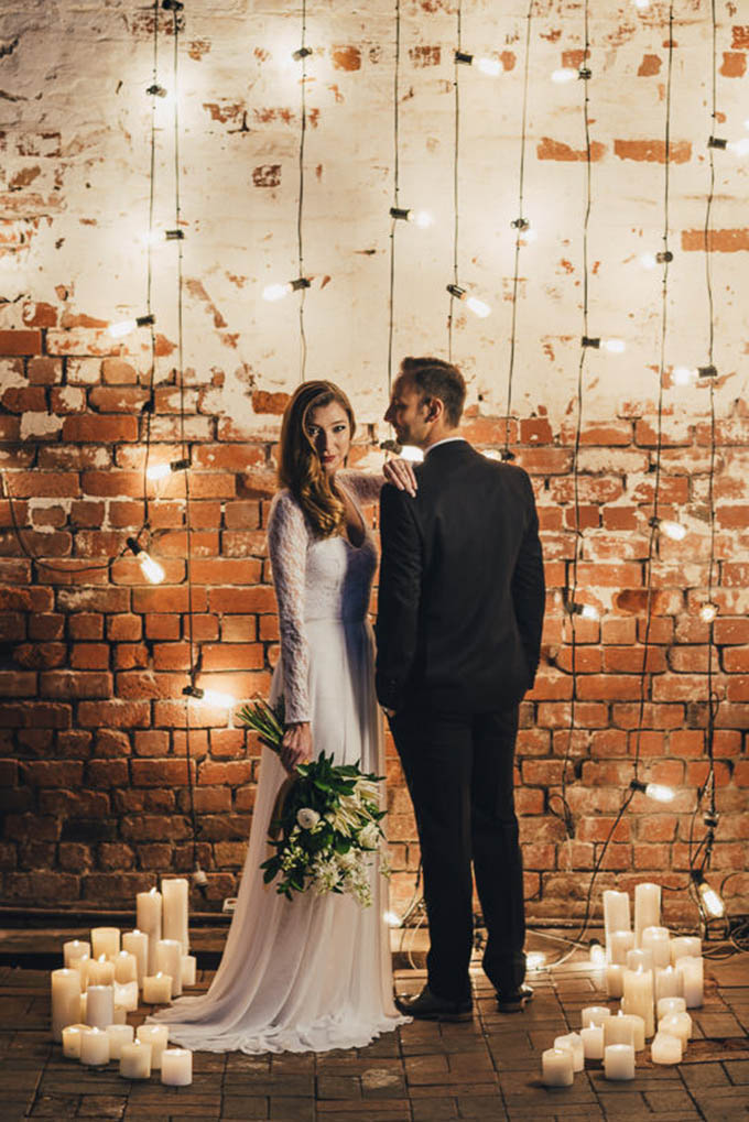 candlelit wedding photo