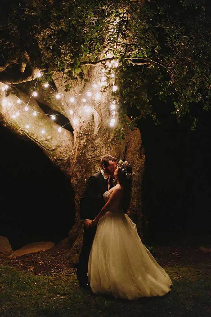 night wedding photo