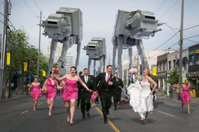 wedding under attack