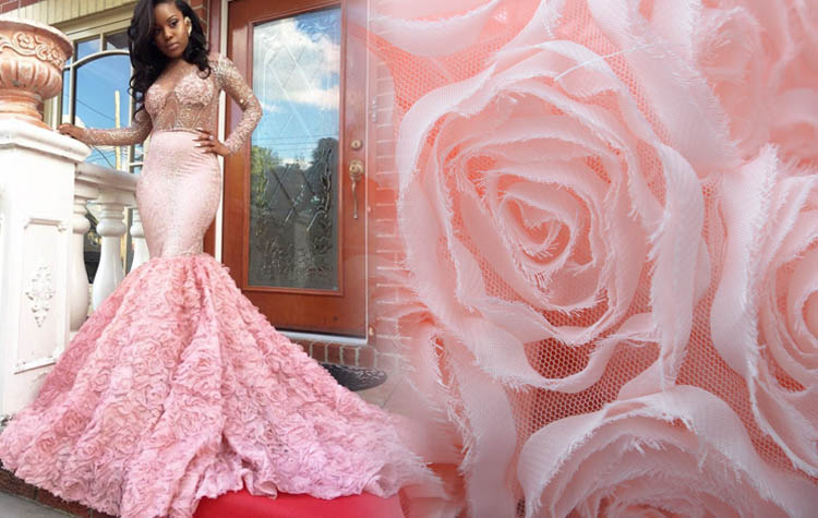 luxury pink beaded mermaid court rose train dress luxury pink beaded mermaid court rose train dress