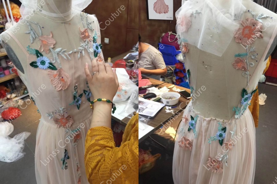 hand made wedding dress