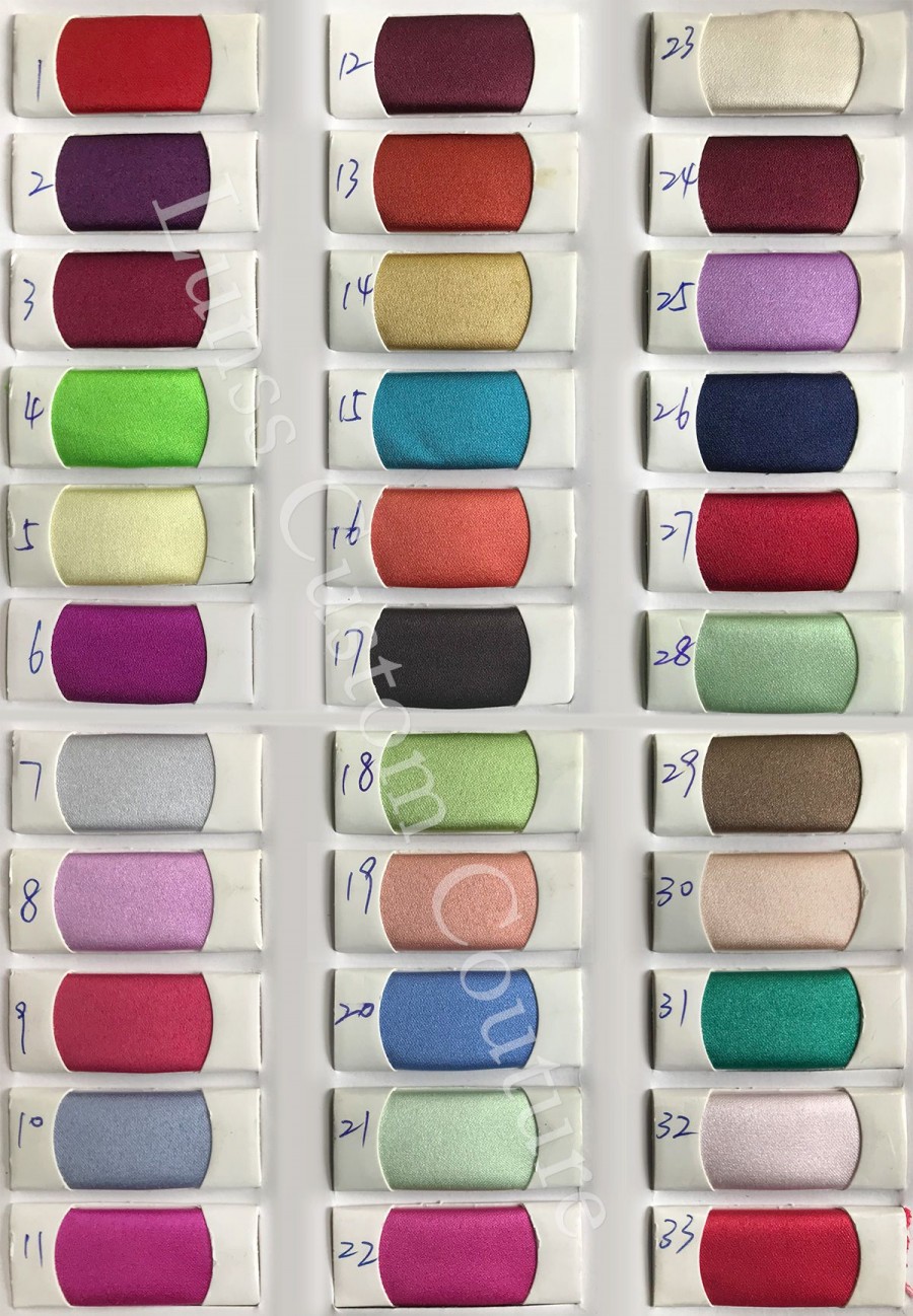 thick satin color chart