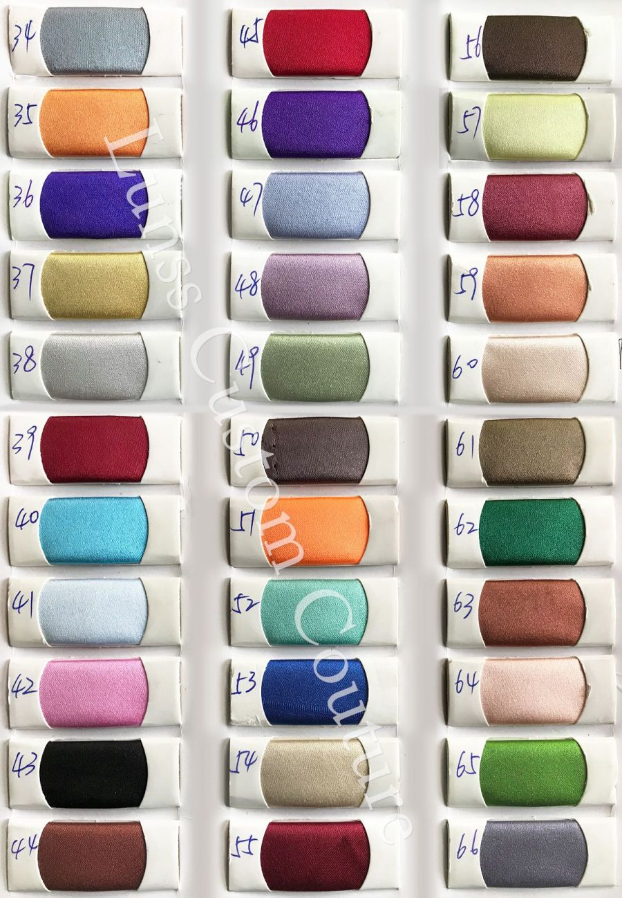 thick satin color chart