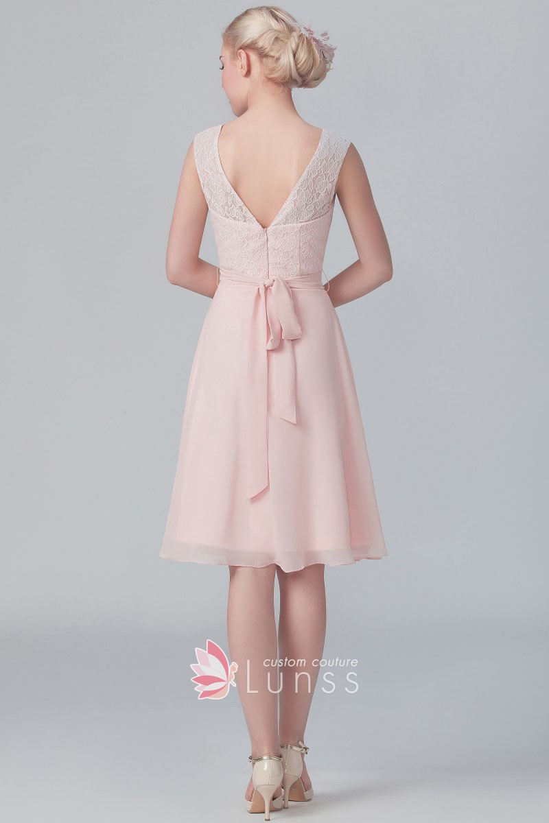 blushing pink lace chiffon short dress blushing pink lace chiffon short dress