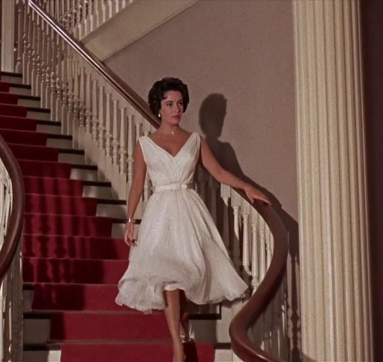 elizabeth taylor short v neck dress