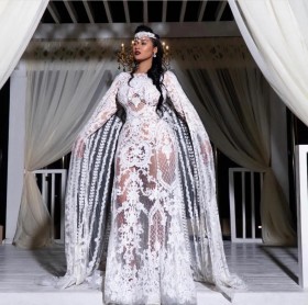 jennifer lopez sexy sheer lace unique wedding dress