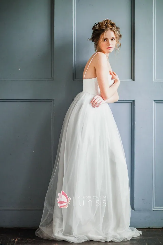 lace and tulle A line bridal shower dress lace and tulle A line bridal shower dress