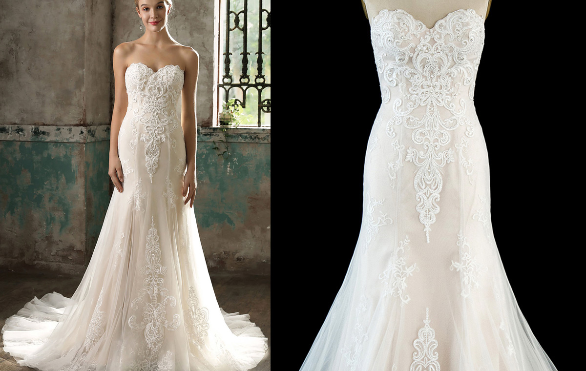 unique pattern lace wedding dresses fall