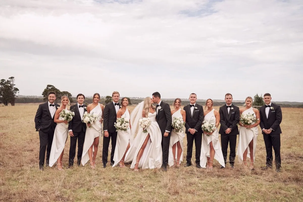 dramatic ivory white wedding theme