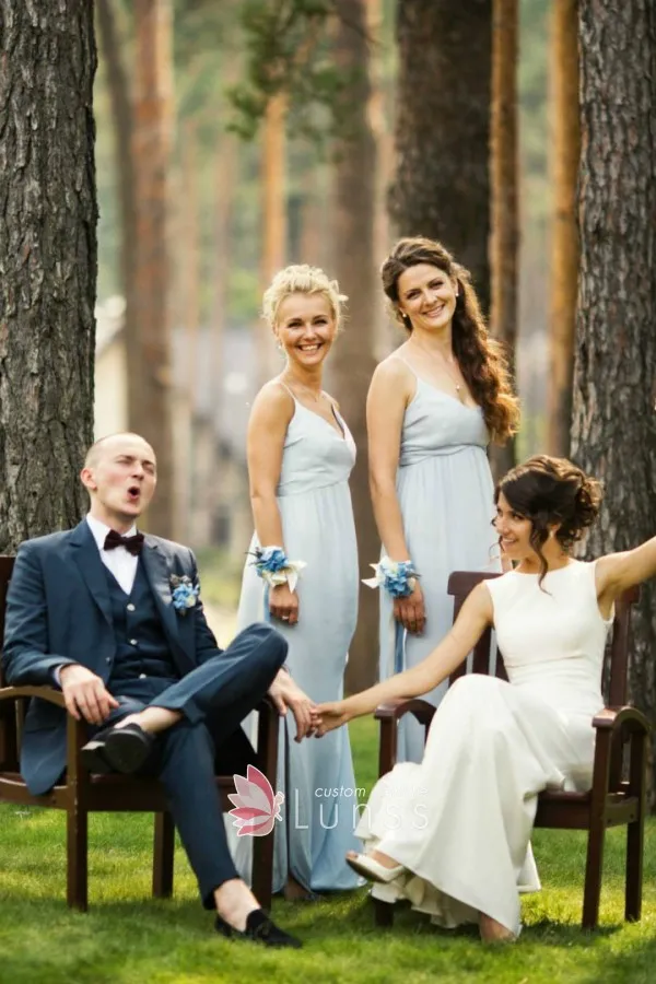 ivory sleeveless long slim fit and flare bridal