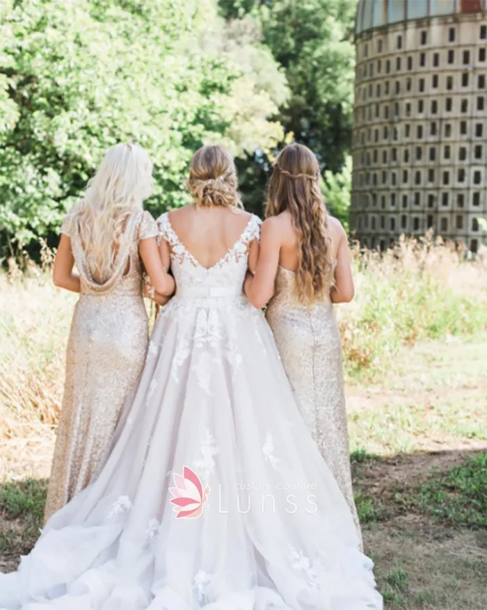 plus size long sleeve bridal gown