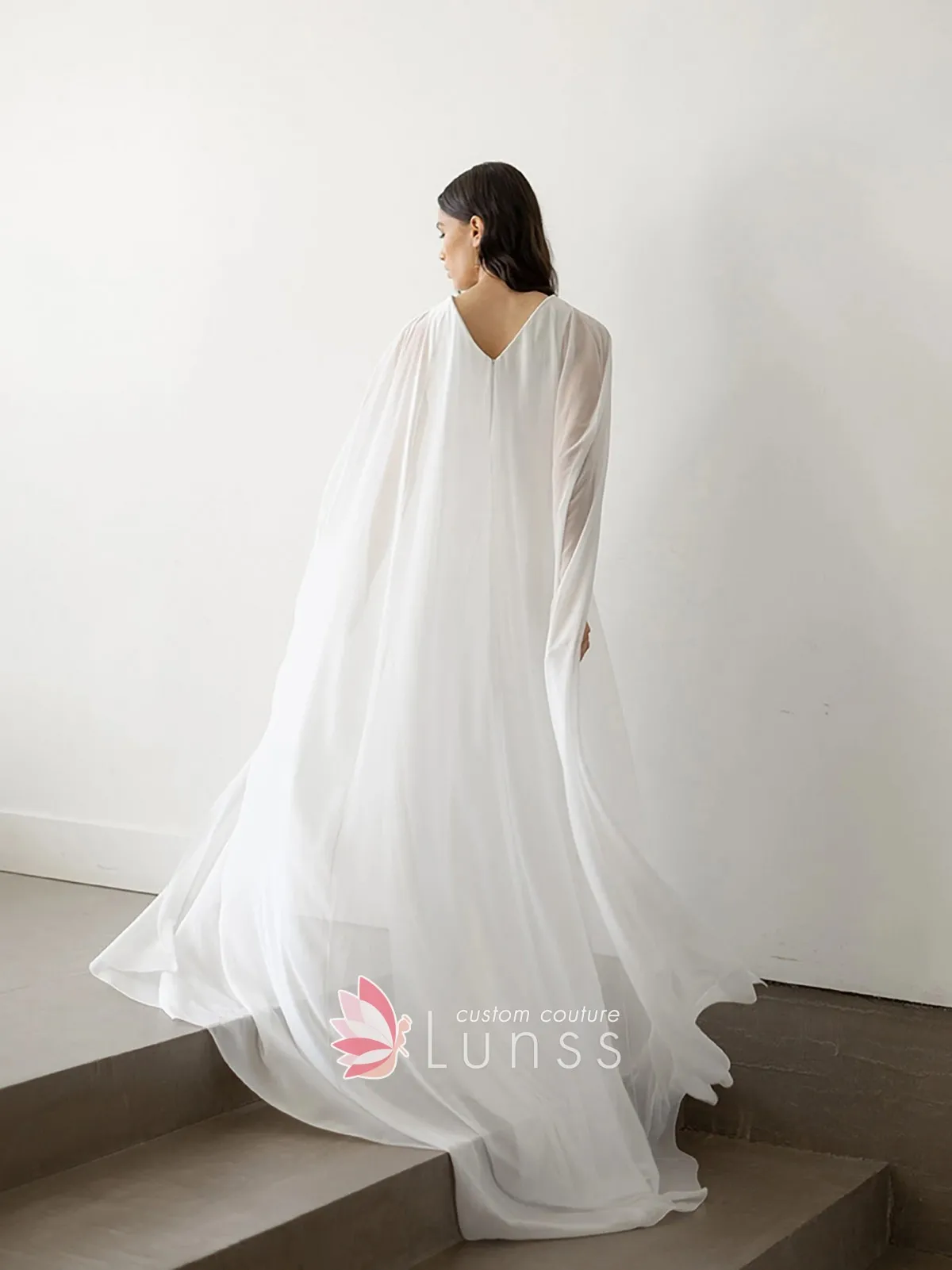 cape that takes its turn as a bridal train