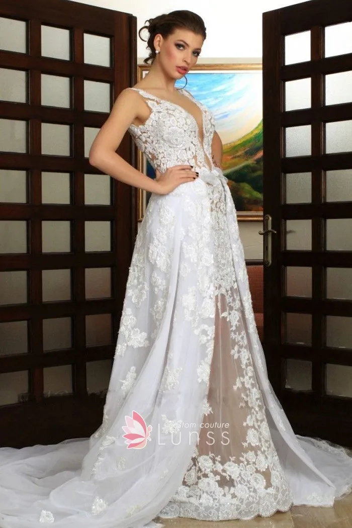 lace wedding dress detachable overskirt lace wedding dress detachable overskirt