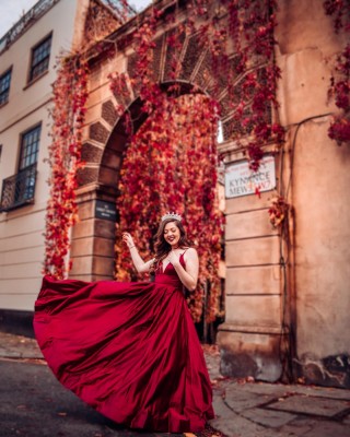 flow ruby satin v neck spaghetti strap evening prom dress