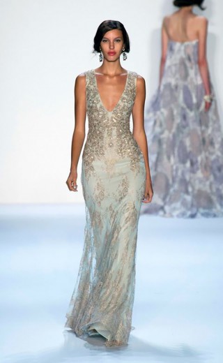 glitter lace appliqued long runway evening formal dress