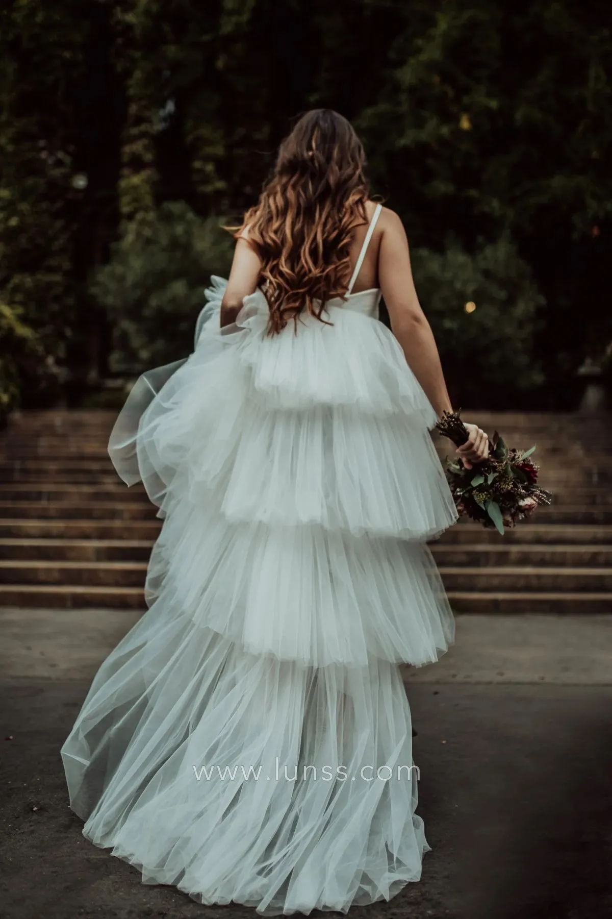 ivory tiered tulle floor length long bohemian wedding dress ivory tiered tulle floor length long bohemian wedding dress