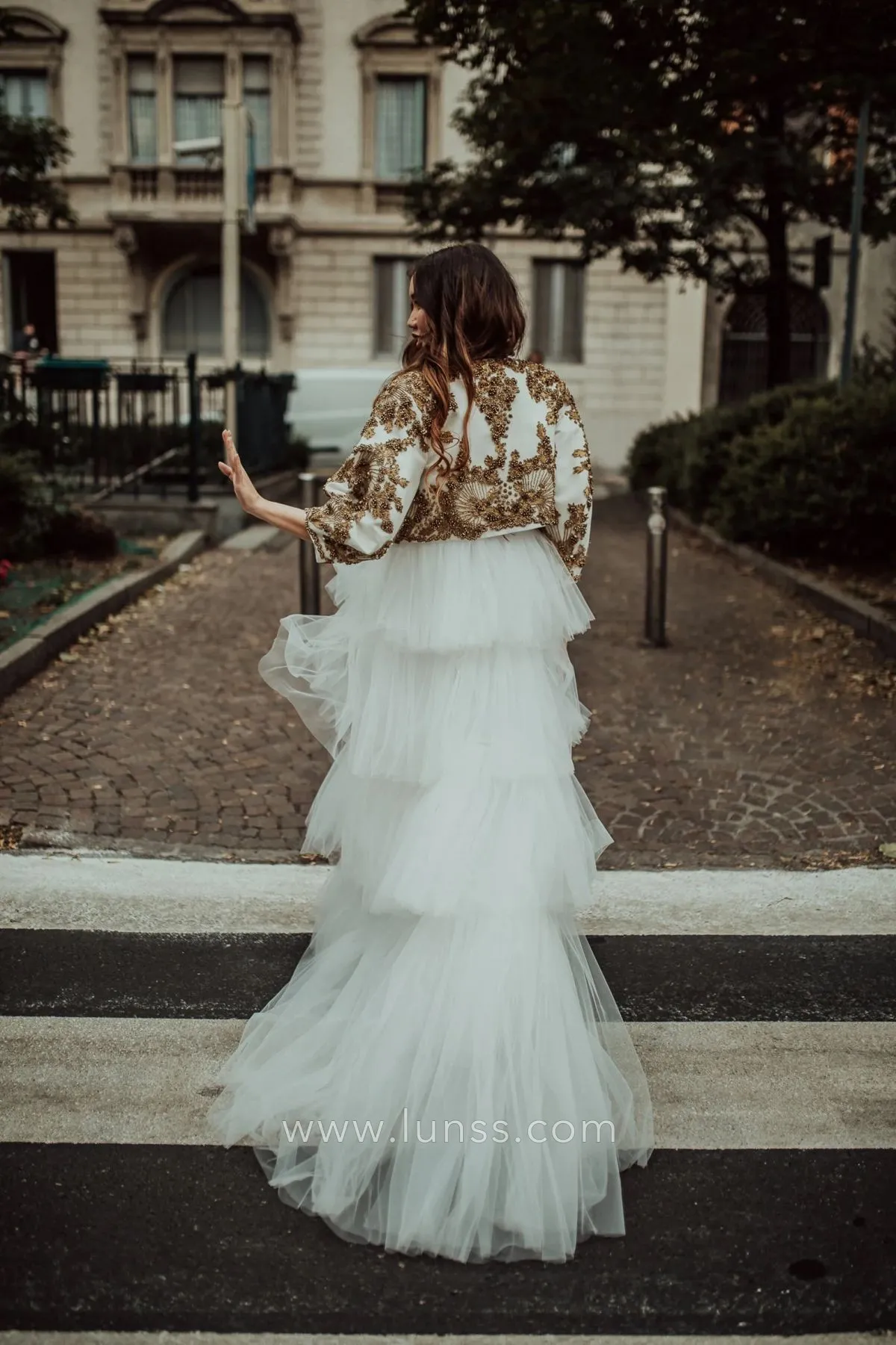 low back with shoulder straps tiered tulle wedding dress low back with shoulder straps tiered tulle wedding dress