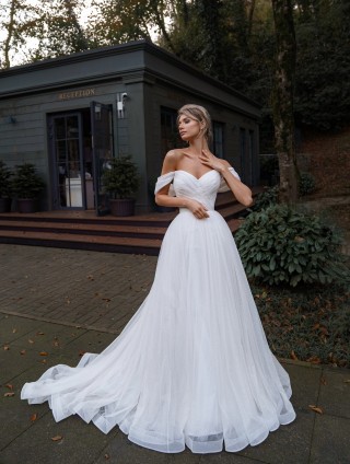 shimmering glitter tulle cool destination wedding dress