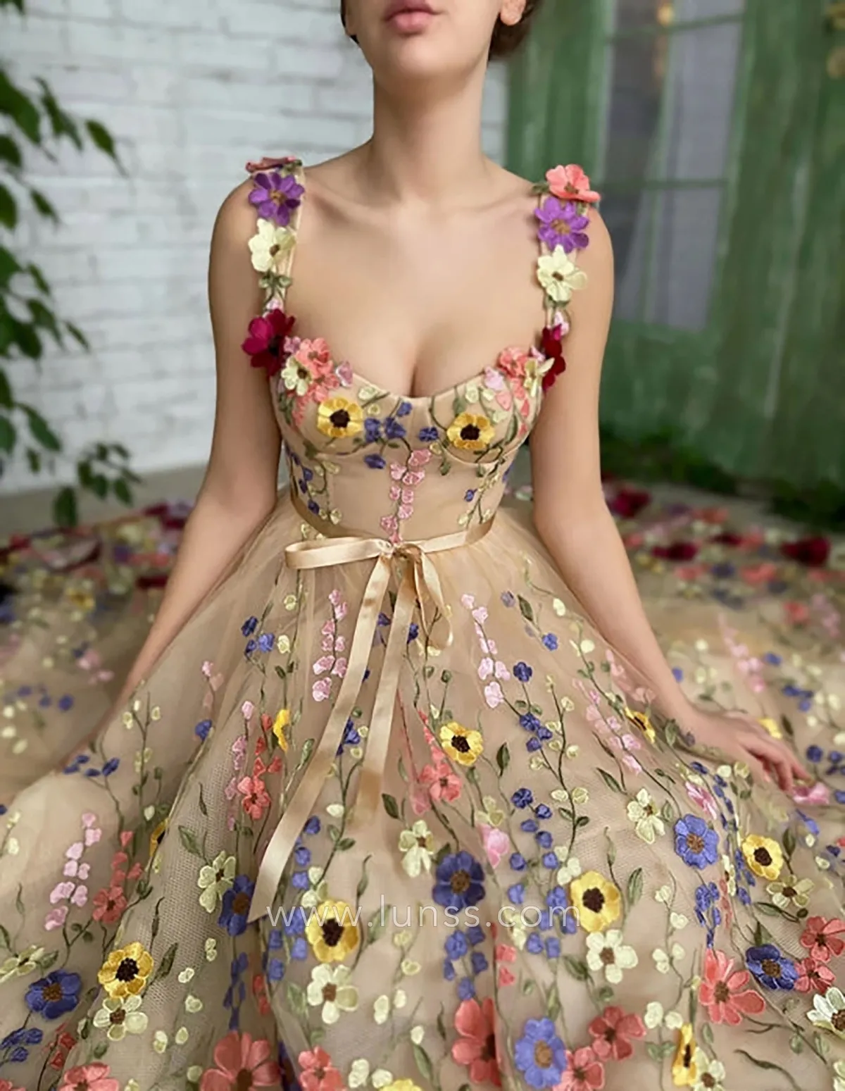 3d floral corset party dress 3d floral corset party dress