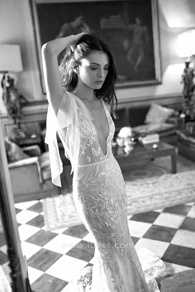 beaded floral lace fitted bridal dress beaded floral lace fitted bridal dress