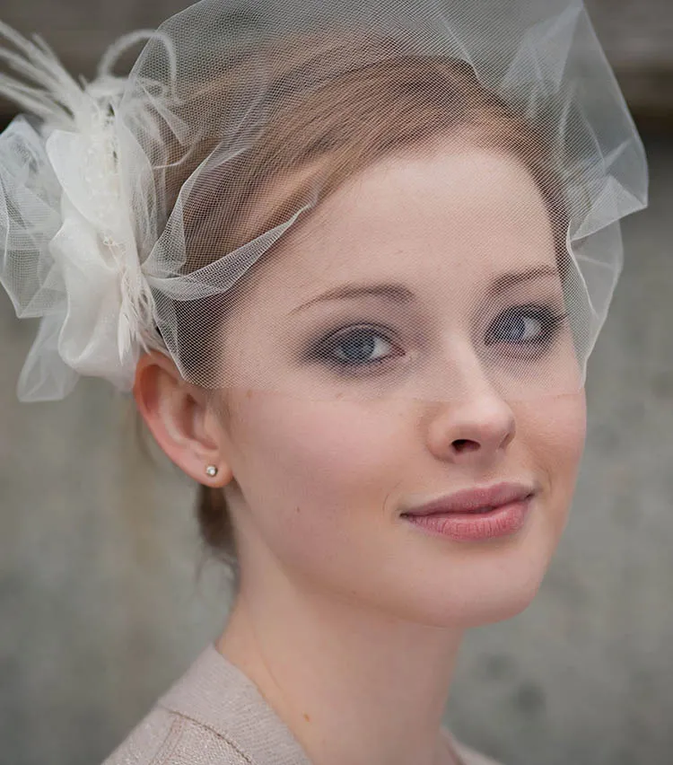 illusion tulle bandeau veil