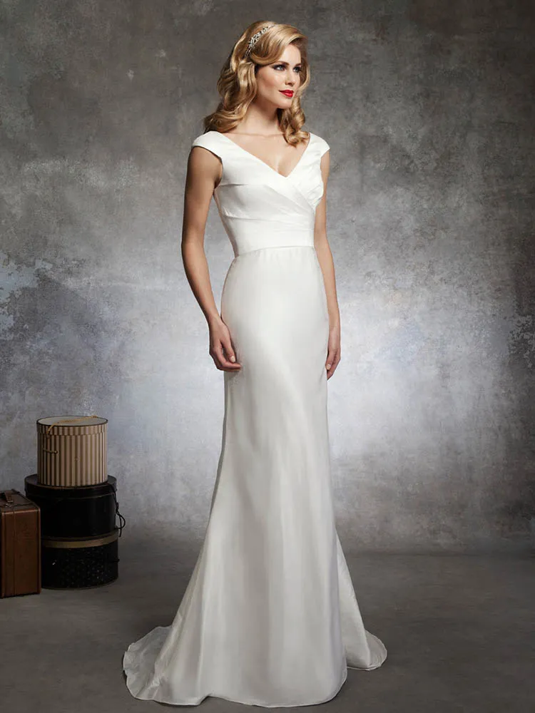 silk bridal dress