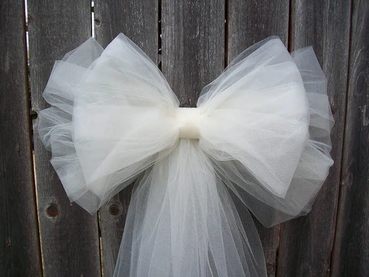 tulle bridal bow