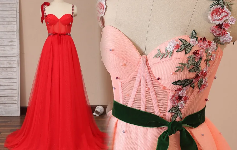 fairy flower floral evening prom dresses