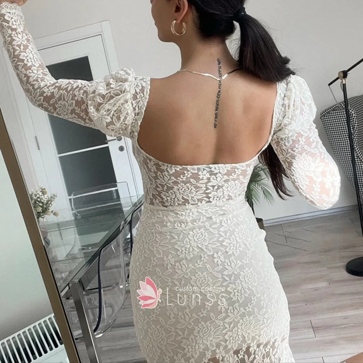 long sleeve lace dress