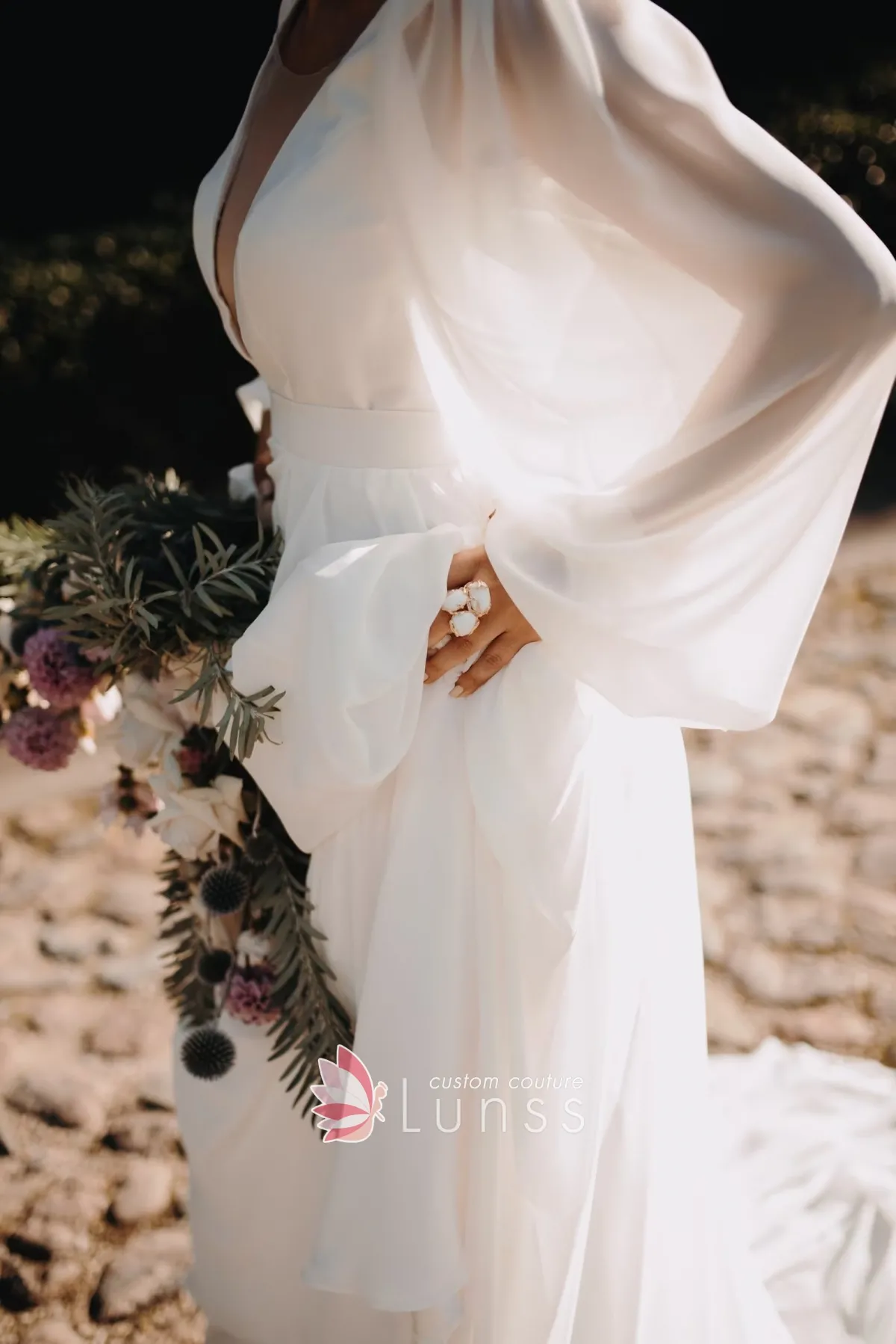 illusion ivory chiffon plunging neck dress illusion ivory chiffon plunging neck dress
