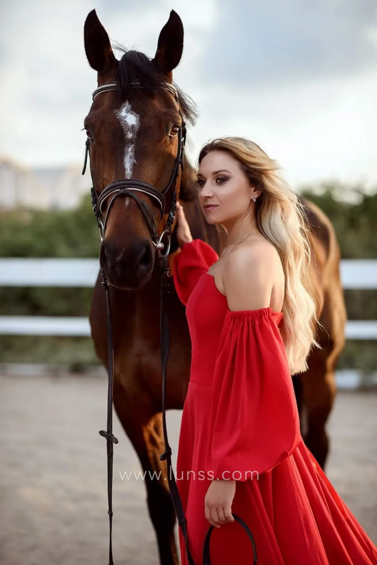 red dress