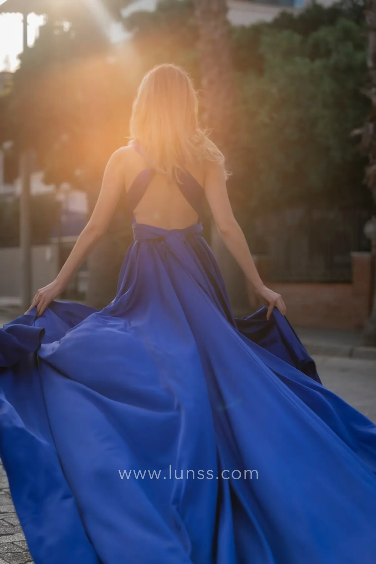 royal blue sexy Diana gown with a long train royal blue sexy Diana gown with a long train