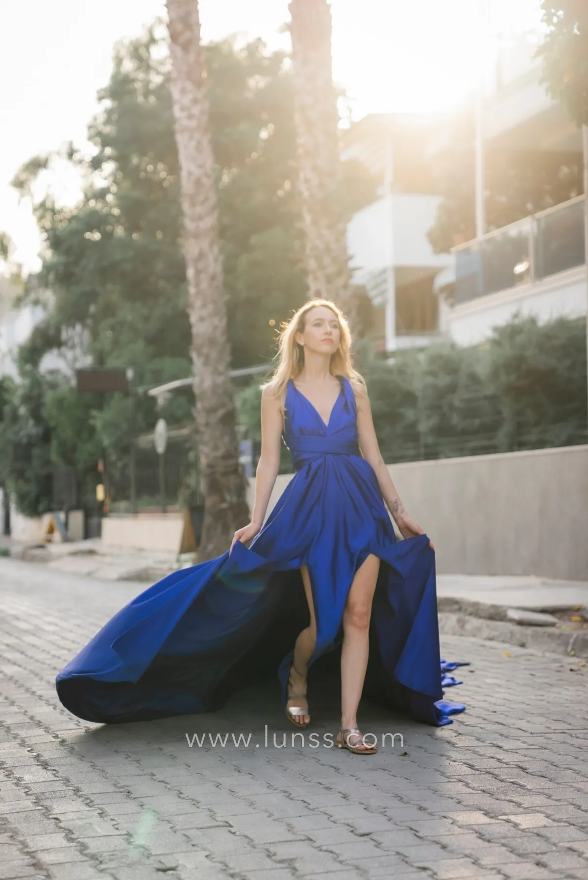 royal blue sexy v neck Diana dress royal blue sexy v neck Diana dress