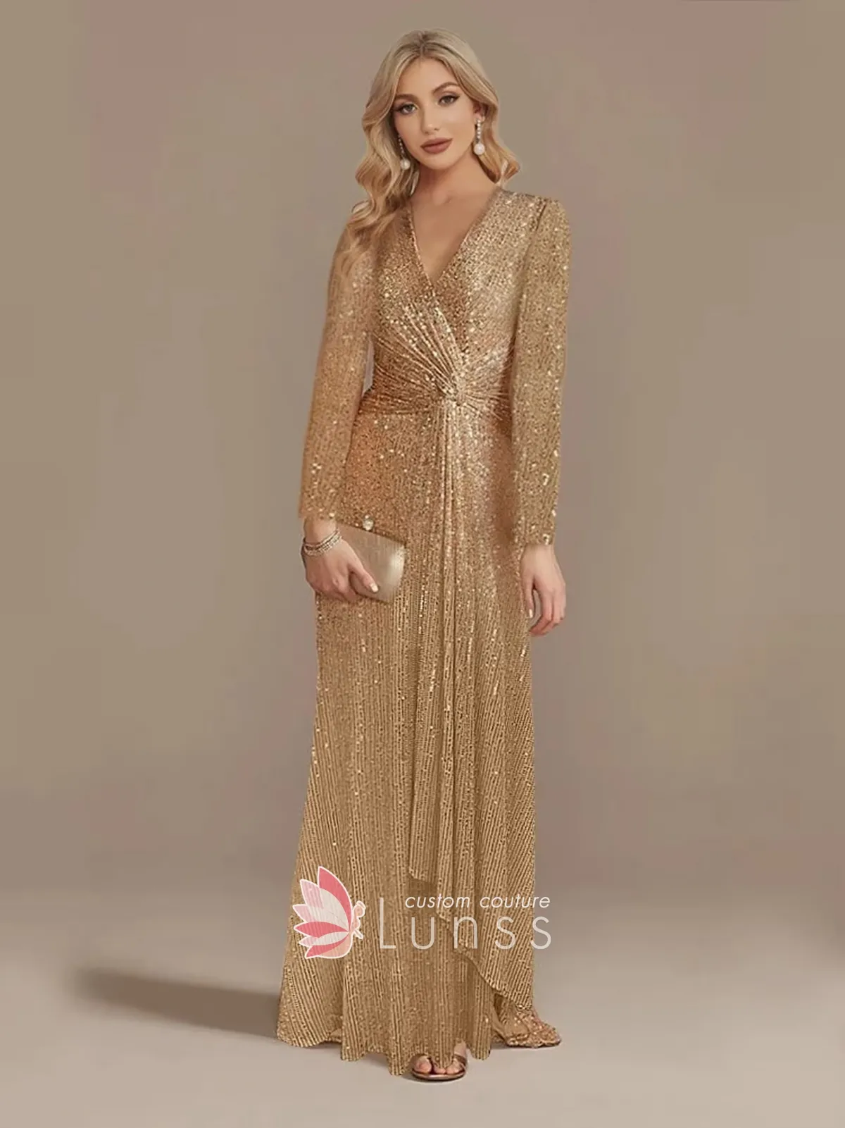 flattering and beautiful sand sequin long wedding guest dress flattering and beautiful sand sequin long wedding guest dress