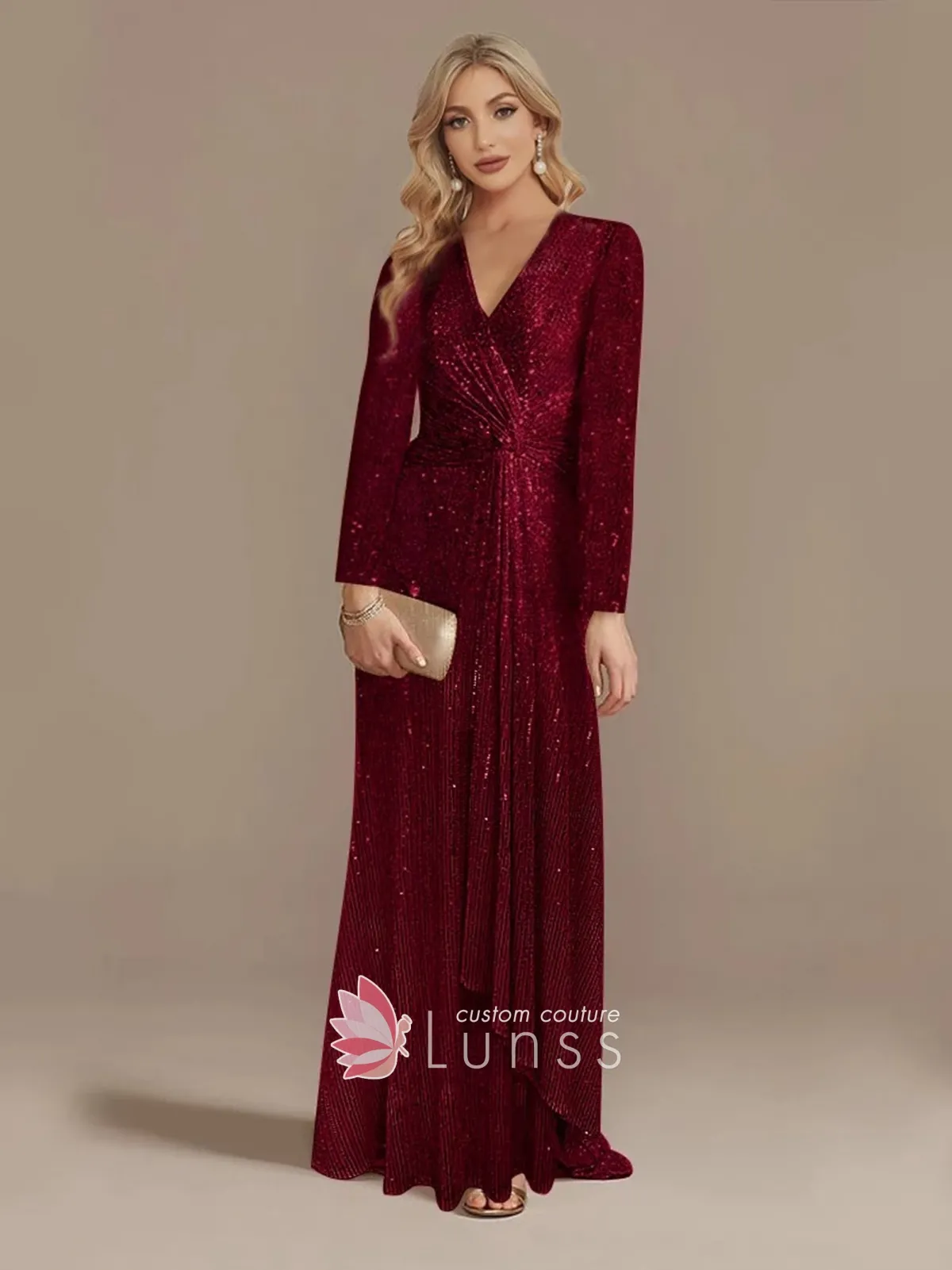 flattering and beautiful wine sequin long evening dress flattering and beautiful wine sequin long evening dress