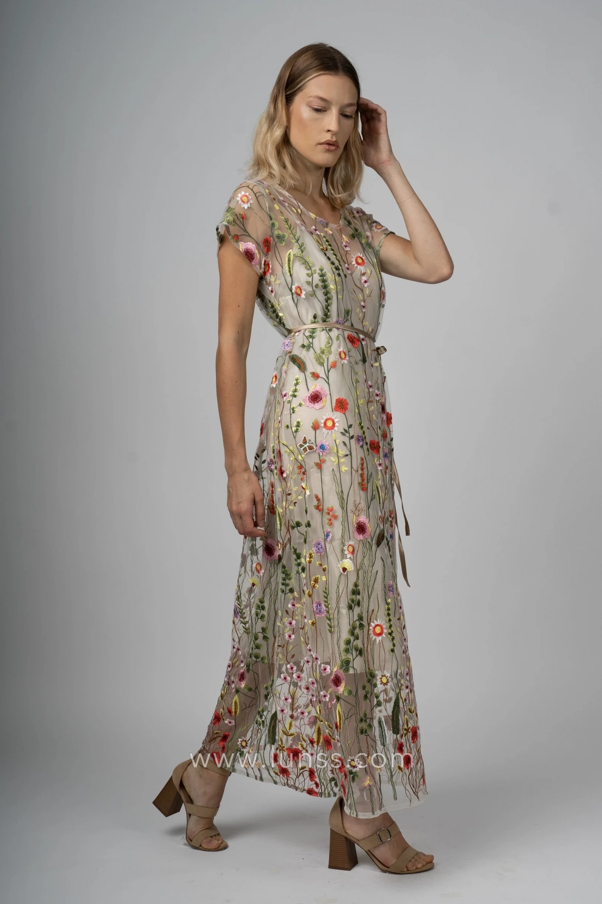 floral embroidery maxi evening bridesmaid party fashion dress floral embroidery maxi evening bridesmaid party fashion dress