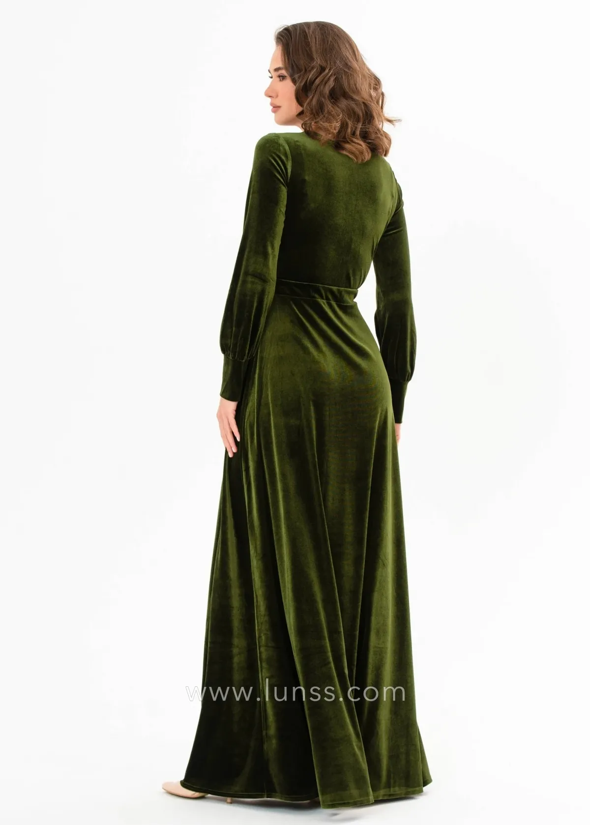 olive velvet closed back long bridesmaid dress olive velvet closed back long bridesmaid dress