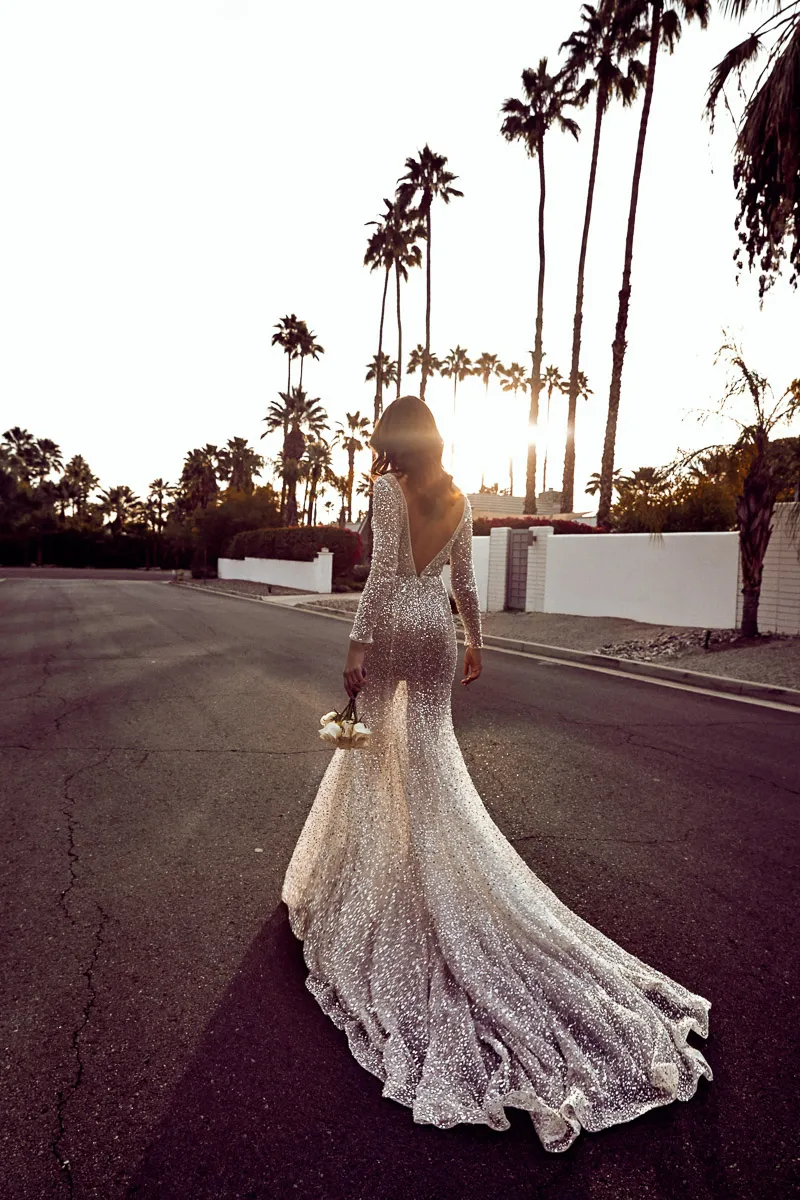 sparkly long sleeve wedding dress with chapel train sparkly long sleeve wedding dress with chapel train