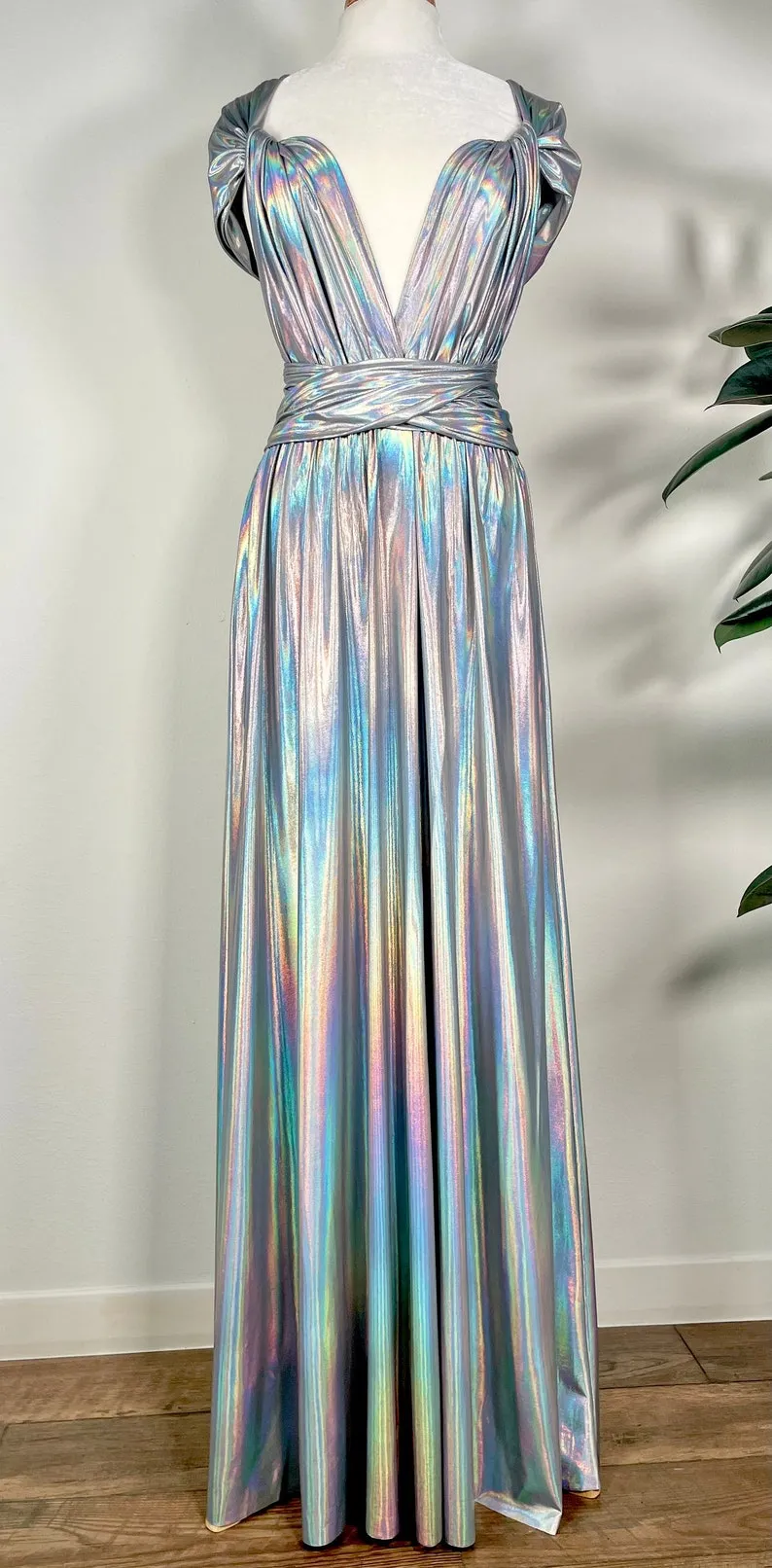 iridescent silver cap sleeve modern bridesmaid dress iridescent silver cap sleeve modern bridesmaid dress