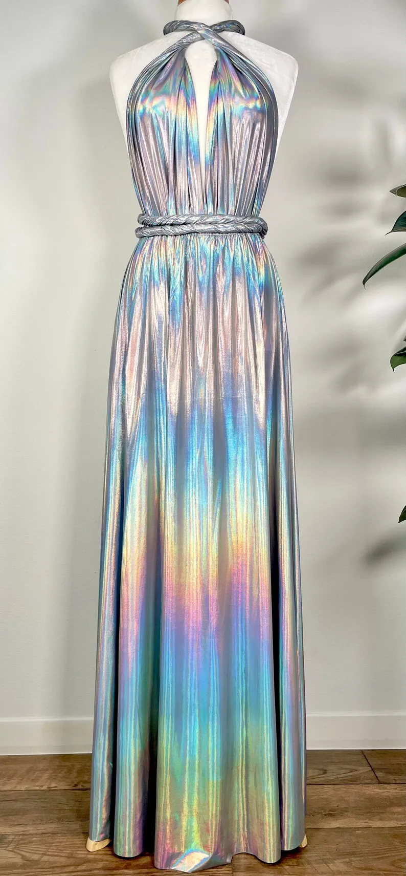 iridescent silver halter multiway bridesmaid dress iridescent silver halter multiway bridesmaid dress