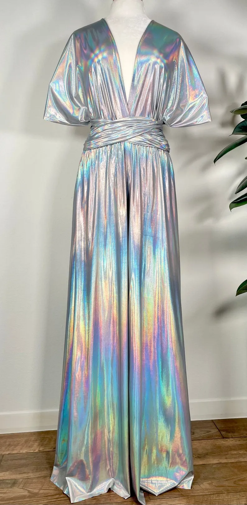 iridescent silver v neck multiway bridesmaid dress iridescent silver v neck multiway bridesmaid dress