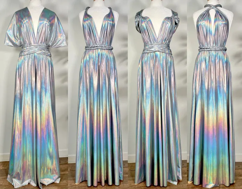 modern iridescent silver convertible bridesmaid dresses modern iridescent silver convertible bridesmaid dresses