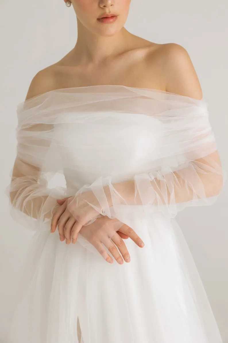 off the shoulder sheer tulle sleeve wedding dress off the shoulder sheer tulle sleeve wedding dress