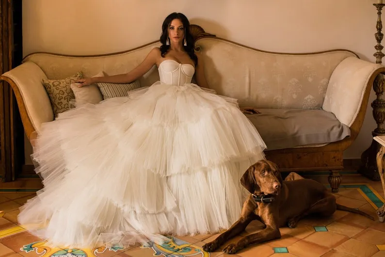 romantic sweetheart corset tiered tulle puffy wedding dress romantic sweetheart corset tiered tulle puffy wedding dress