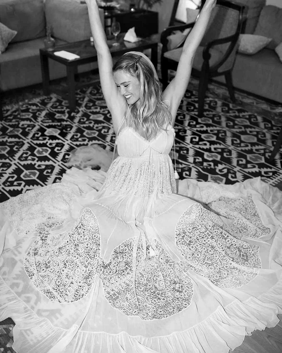Bar Refaeli lace and chiffon summer wedding dress Bar Refaeli lace and chiffon summer wedding dress