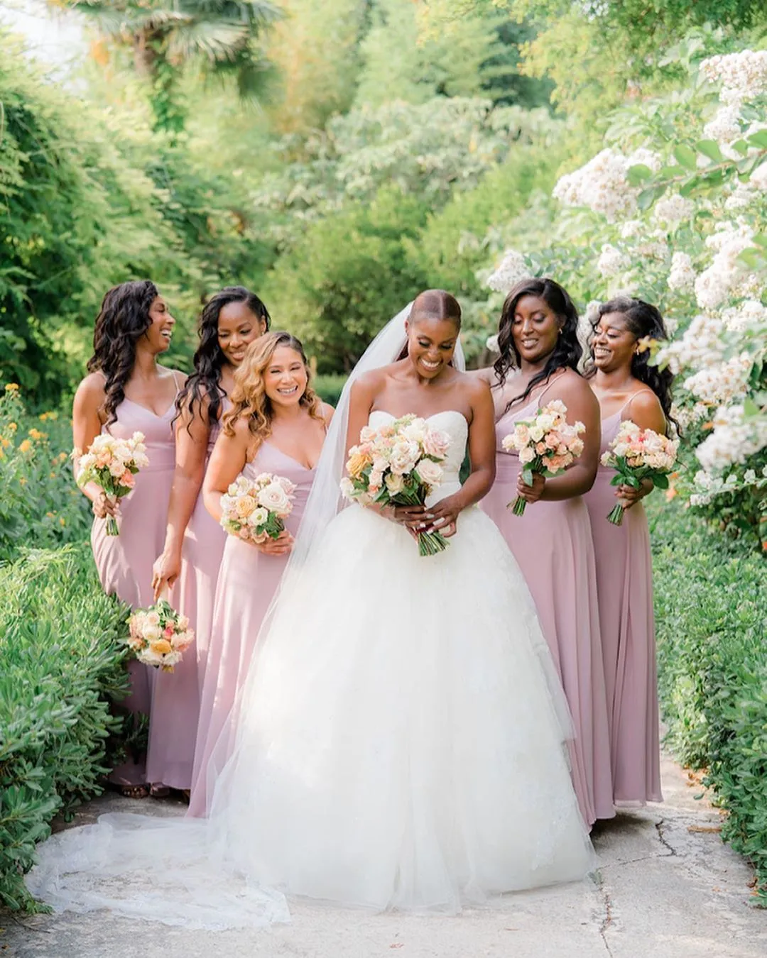 Issa Rae sweetheart lace tulle wedding ball gown Issa Rae sweetheart lace tulle wedding ball gown