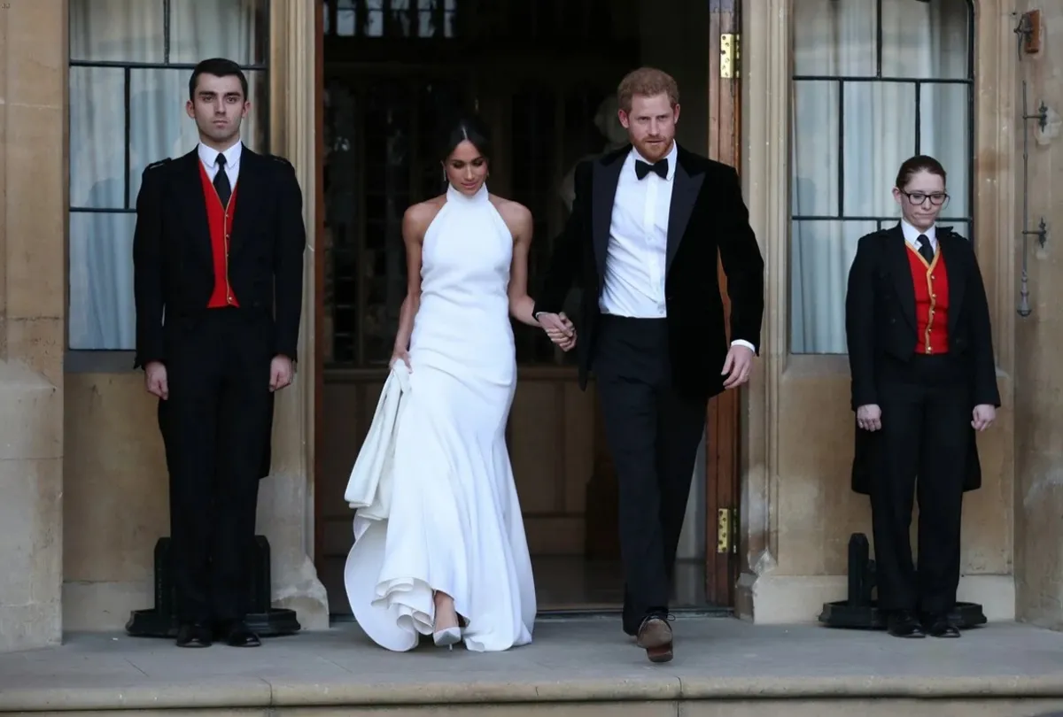 Meghan Markle halter white fit and flare celebrity bridal shower dress Meghan Markle halter white fit and flare celebrity bridal shower dress